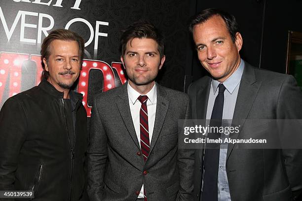 Actors David Spade, Adam Scott and Will Arnett attend Variety's 4th Annual Power of Comedy presented by Xbox One benefiting the Noreen Fraser...
