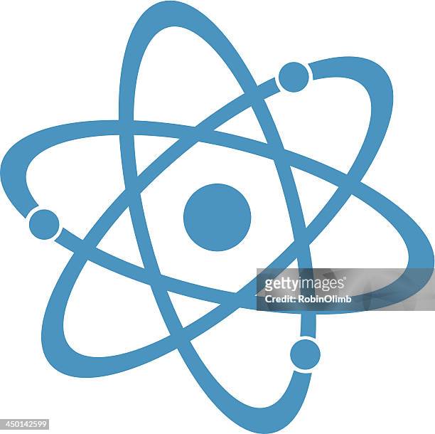 blue atom - atom stock illustrations