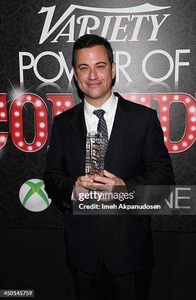 Honoree Jimmy Kimmel attends Variety's 4th Annual Power of Comedy presented by Xbox One benefiting the Noreen Fraser Foundation at Avalon on November...