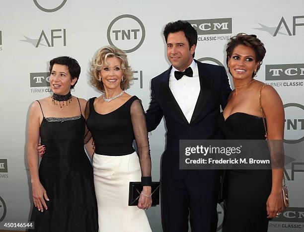 Daughter, Vanessa Vadim, Honoree Jane Fonda, son Troy Garity and Simone Bent attend the 2014 AFI Life Achievement Award: A Tribute to Jane Fonda at...