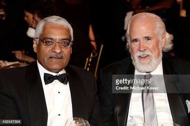 Worldwide President of Sony Pictures Home Entertainment Man Jit Singh and Vice Chairman of Sony Pictures Jeff Blake attend the 2014 AFI Life...