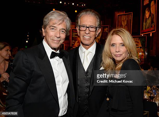Todd Morgan, music producer Richard Perry, and actress Rosanna Arquette attend the 2014 AFI Life Achievement Award: A Tribute to Jane Fonda at the...