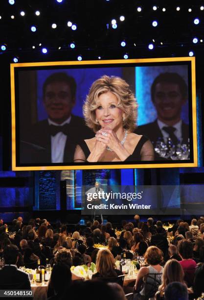 Actor Jeff Daniels performs onstage during the 2014 AFI Life Achievement Award: A Tribute to Jane Fonda at the Dolby Theatre on June 5, 2014 in...