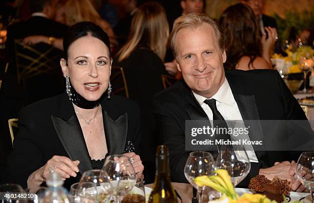 Senior VP of Media & Talent Relations for HBO Nancy Lesser and actor Jeff Daniels attend the 2014 AFI Life Achievement Award: A Tribute to Jane Fonda...