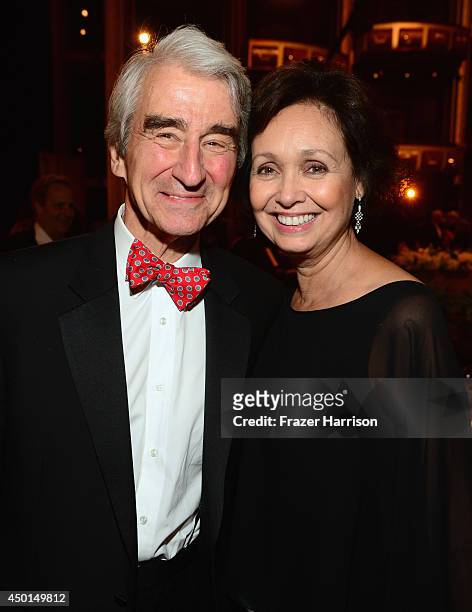 Actor Sam Waterston and wife, Lynn Louisa Woodruff attend the 2014 AFI Life Achievement Award: A Tribute to Jane Fonda at the Dolby Theatre on June...
