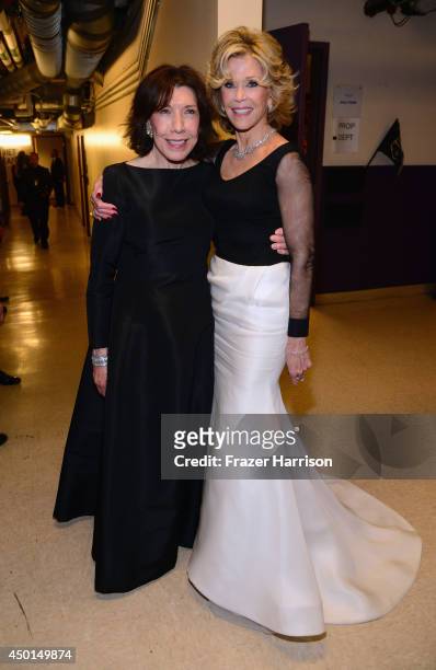 Actress Lily Tomlin and honoree Jane Fonda attend the 2014 AFI Life Achievement Award: A Tribute to Jane Fonda at the Dolby Theatre on June 5, 2014...