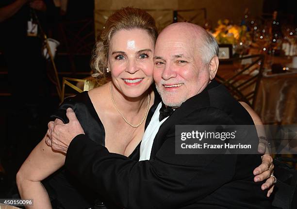 Writer Ron Kovic and Perriann Ferren attend the 2014 AFI Life Achievement Award: A Tribute to Jane Fonda at the Dolby Theatre on June 5, 2014 in...