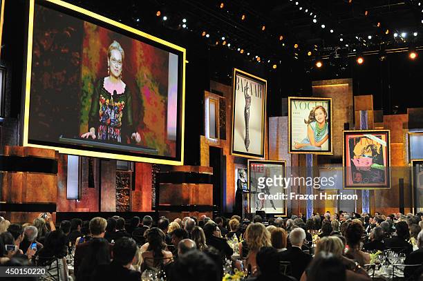 Actress Meryl Streep speaks onstage at the 2014 AFI Life Achievement Award: A Tribute to Jane Fonda at the Dolby Theatre on June 5, 2014 in...
