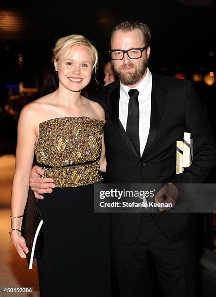 Actors Alison Pill and Joshua Leonard attend the 2014 AFI Life Achievement Award: A Tribute to Jane Fonda after party at the Dolby Theatre on June 5,...