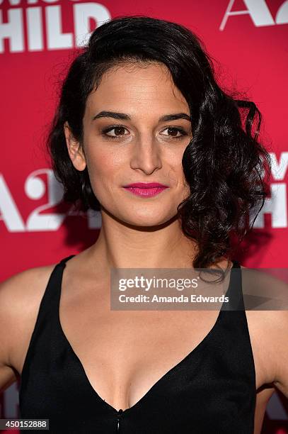 Actress Jenny Slate arrives at the Los Angeles special screening of A24's "Obvious Child" at the ArcLight Hollywood on June 5, 2014 in Hollywood,...