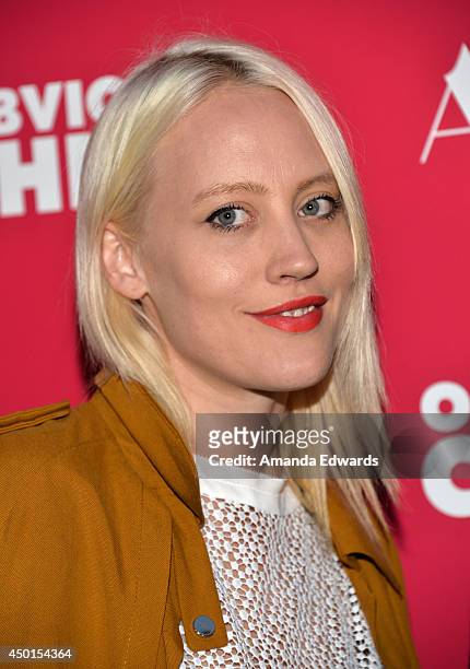 Fashion designer Anette Nyseth arrives at the Los Angeles special screening of A24's "Obvious Child" at the ArcLight Hollywood on June 5, 2014 in...