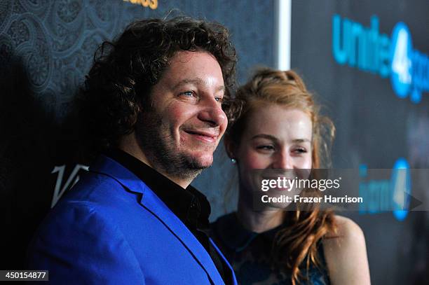 Host Jeff Ross and Kate Blanch attend Variety's 4th Annual Power of Comedy presented by Xbox One benefiting the Noreen Fraser Foundation at Avalon on...