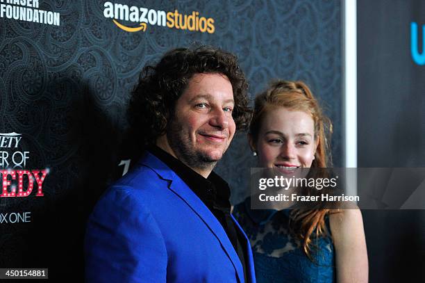 Host Jeff Ross and Kate Blanch attend Variety's 4th Annual Power of Comedy presented by Xbox One benefiting the Noreen Fraser Foundation at Avalon on...