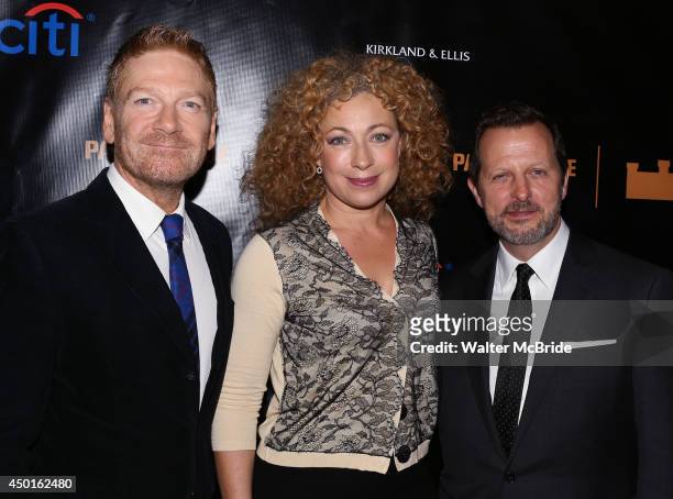 Kenneth Branagh, Alex Kingston and Rob Ashford attend the Opening Night Dinner Party for 'Macbeth' at the Park Avenue Armory on June 5, 2014 in New...