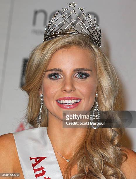 Tegan Martin of Newcastle, New South Wales poses after being crowned Miss Universe Australia 2014 on June 6, 2014 in Melbourne, Australia.