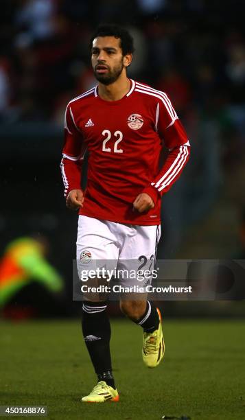 Mohamed Salah of Egypt during the International Friendly match between Jamacia and Egypt at The Matchroom Stadium on June 04, 2014 in London, England.