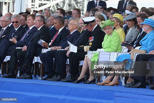 President of the European Council, Herman Van Rompuy, King Philippe of Belgium, King Willem-Alexander of The Netherlands, Polish President Bronislaw...