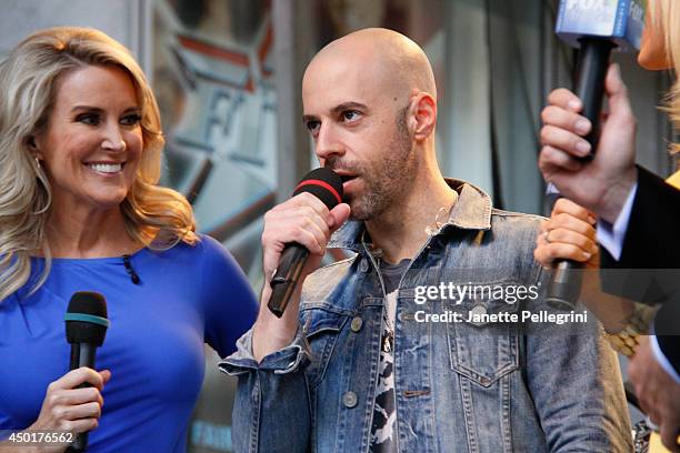 Heather Nauert and Chris Daughtry attend "FOX & Friends" All American Concert Series outside of FOX Studios on June 6, 2014 in New York City.