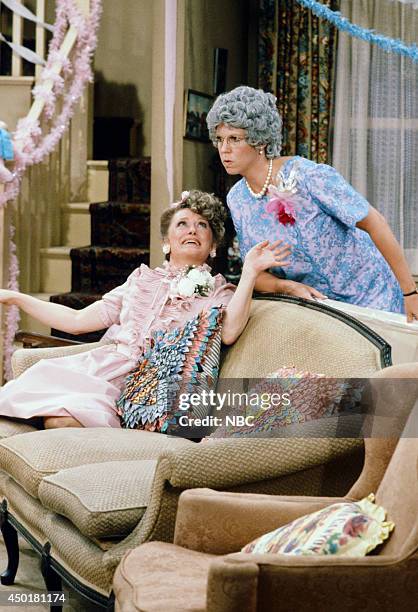 The Wedding: Part 1" Episode 3 -- Pictured: Rue McClanahan as Aunt Fran Crowley, Vicki Lawrence as Thelma 'Mama' Crowley Harper --