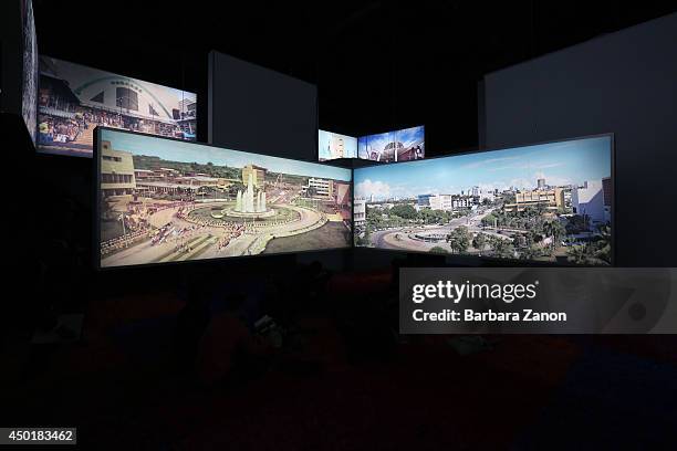 General view of Venezuela Pavilion at Corderie dell'Arsenale during the opening of The 14th International Architecture Exhibition on June 6, 2014 in...