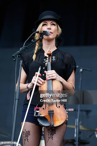 Amanda Shires performs on day 1 of the 2014 Governors Ball Music Festival at Randall's Island on June 6, 2014 in New York City.