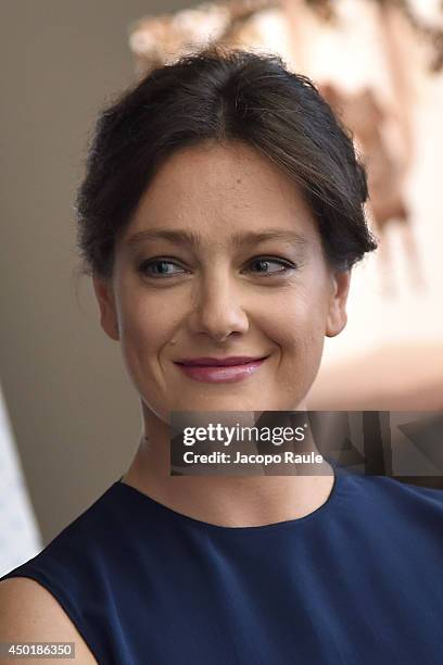 Giovanna Mezzogiorno attends the Chevalier Des Arts Et Des Lettres Award ceremony on June 6, 2014 in Milan, Italy.