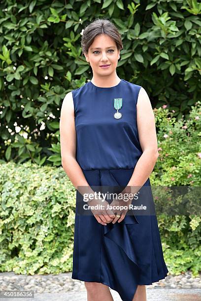 Giovanna Mezzogiorno attends the Chevalier Des Arts Et Des Lettres Award ceremony on June 6, 2014 in Milan, Italy.