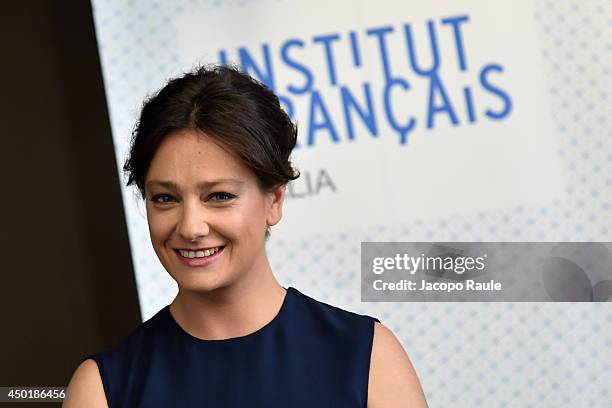 Giovanna Mezzogiorno attends the Chevalier Des Arts Et Des Lettres Award ceremony on June 6, 2014 in Milan, Italy.