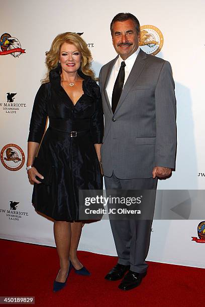 Personality Mary Hart and L.A.P.D Chief Charlie Beck attend The Los Angeles Police Protective League Eagle & Badge Foundation's 12th Anniversary 'In...