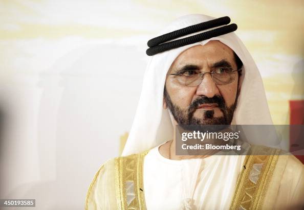 Dubai Rular Sheikh Mohammed bin Rashid Al Maktoum, the ruler of Dubai, listens ...