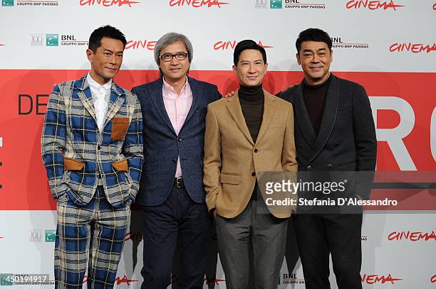 Louis Koo, Benny Chan, Nick Cheung and Sean Lau attend the 'Sou Duk' Photocall during The 8th Rome Film Festival on November 17, 2013 in Rome, Italy.