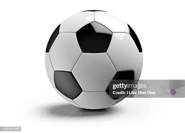 football on a white background - ball photos et images de collection