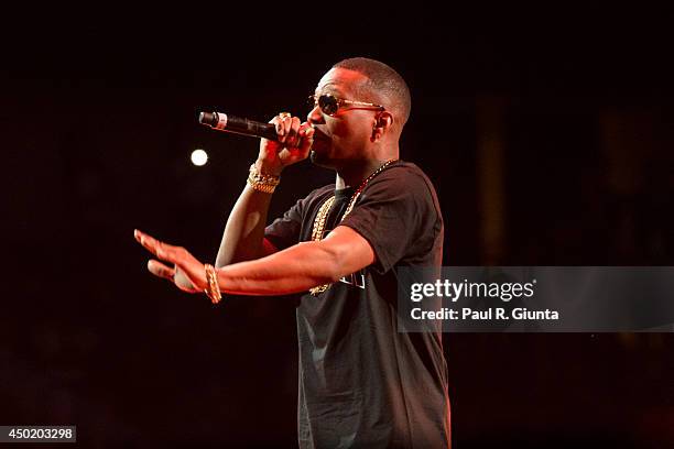 Rapper Juicy J performs onstage at the Power 106 Powerhouse at Honda Center on May 17, 2014 in Anaheim, California.