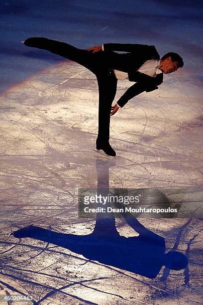 Patrick Chan of Canada performs during in the Gala Exhibition on day three of Trophee Eric Bompard ISU Grand Prix of Figure Skating 2013/2014 at the...