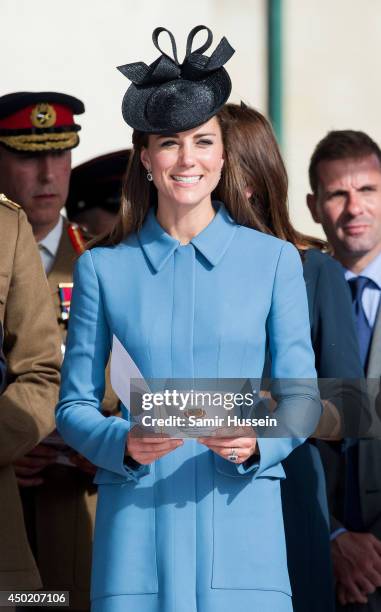 Catherine, Duchess of Cambridge attends a service during the D-Day 70 Commemorations on June 6, 2014 in Arromanches Les Bains, France.