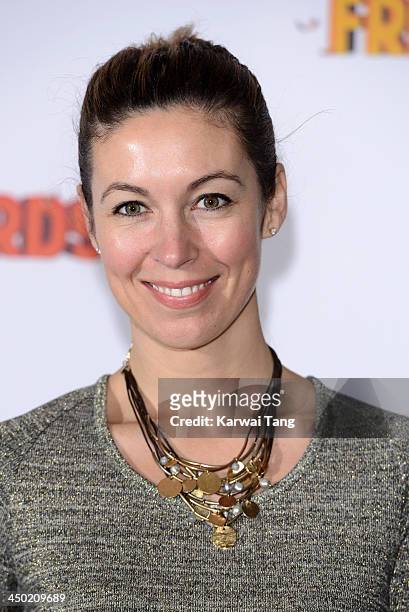 Emma Crosby arrives for the Screening of 'Free Birds' held at the May Fair Hotel on November 17, 2013 in London, England.