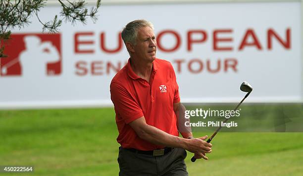 Andrew Murray of England in action during the third round of the ISPS Handa PGA Seniors Championship played at Stoke by Nayland Hotel Golf & Spa on...