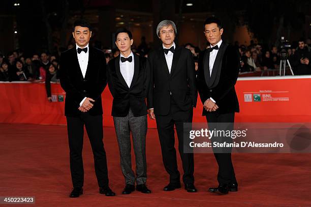 Sean Lau, Nick Cheung, Benny Chan and Louis Koo attend the 'Sou Duk' Premiere during The 8th Rome Film Festival on November 17, 2013 in Rome, Italy.