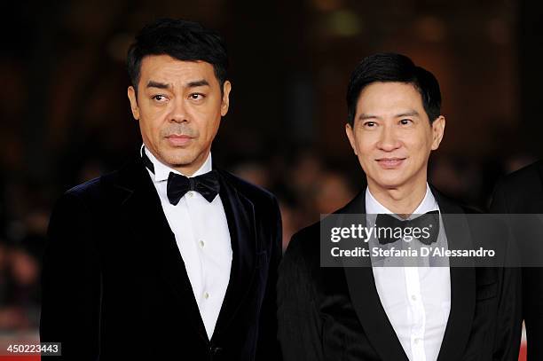 Sean Lau and Nick Cheung attend the 'Sou Duk' Premiere during The 8th Rome Film Festival on November 17, 2013 in Rome, Italy.