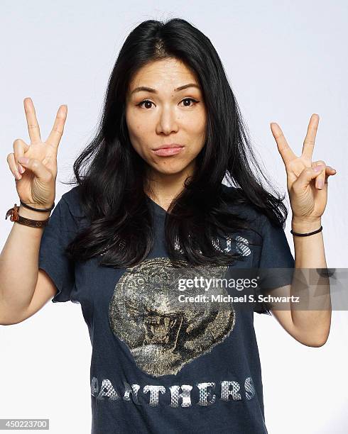 Comedian Aiko Tanaka poses after her performance at The Ice House Comedy Club on June 6, 2014 in Pasadena, California.