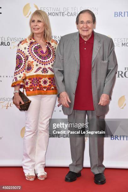 Candice Patou and Robert Hossein arrive at the opening ceremony of the 54th Monte-Carlo Television Festival on June 7, 2014 in Monte-Carlo, Monaco.