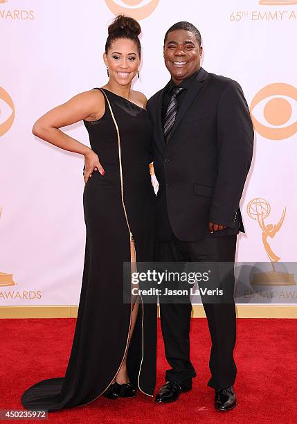 Actor Tracy Morgan and Megan Wollover attend the 65th annual Primetime Emmy Awards at Nokia Theatre L.A. Live on September 22, 2013 in Los Angeles,...