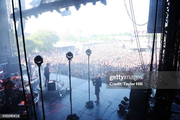 James Mercer and Danger Mouse of Broken Bells perform on day 2 of the 2014 Governors Ball Music Festival at Randall's Island on June 7, 2014 in New...