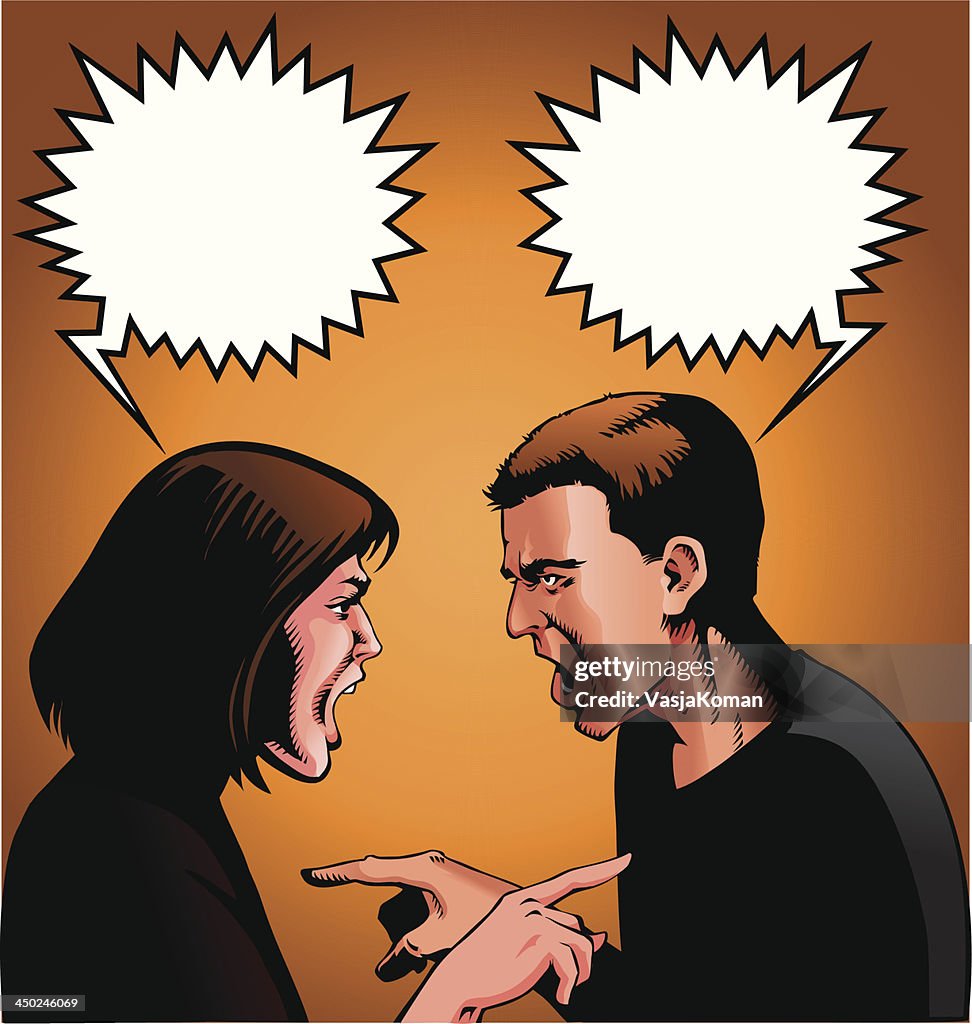 Screaming Argument High-Res Vector Graphic - Getty Images