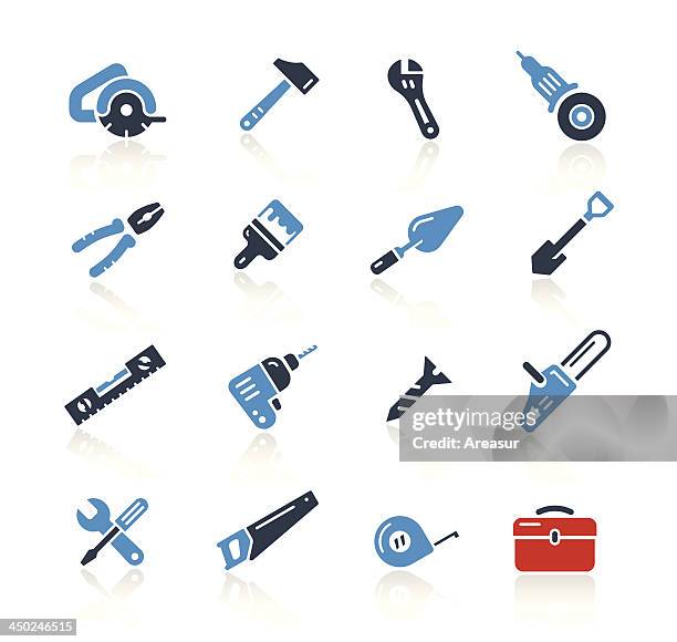 tools icons two color | pro series - angle grinder stock illustrations