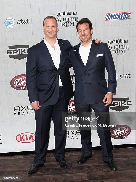 Businessmen Pierre Andurand and Scott Rudmann attend Spike TV's "Guys Choice 2014" at Sony Pictures Studios on June 7, 2014 in Culver City,...