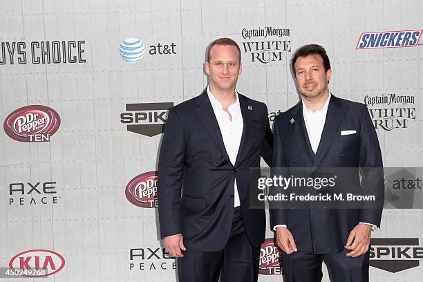 Businessmen Pierre Andurand and Scott Rudmann attend Spike TV's "Guys Choice 2014" at Sony Pictures Studios on June 7, 2014 in Culver City,...