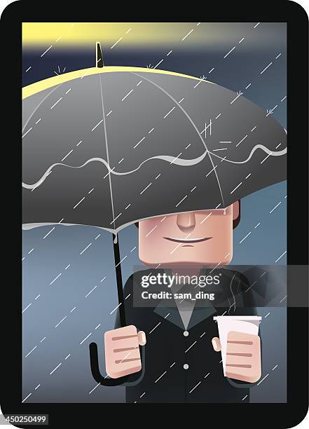 rain - cold coffee stock illustrations