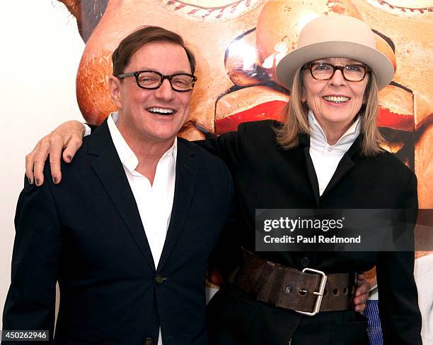 Photographer Matthew Rolston and actress Diane Keaton attend Matthew Rolston: Talking Heads Opening Reception on June 7, 2014 in Los Angeles,...