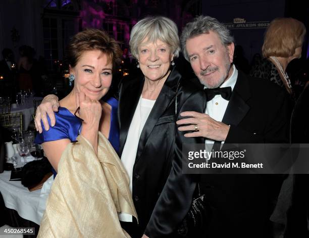 Zoe Wanamaker, Icon Award winner Dame Maggie Smith and Gawn Grainger attend an after party following the 59th London Evening Standard Theatre Awards...